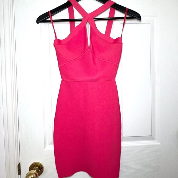 BCBG Martha Bandage Dress Lipstick Red | Size XXS - Picture 1 of 4